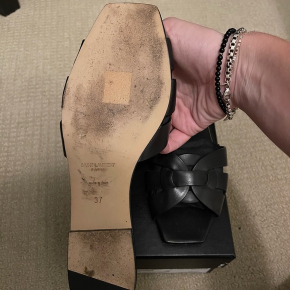 Black Saint Laurent Nu Pied Sandals - Picture 4 of 10